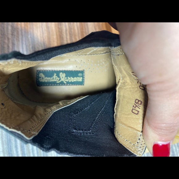 Donato Marrone Men’s Black Textured Design Leather Ankle Cowboy Boots Size 8.5D - Picture 6 of 6